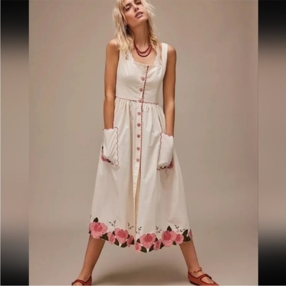 Free People Dresses & Skirts - Free People midi Smock pinafore dress